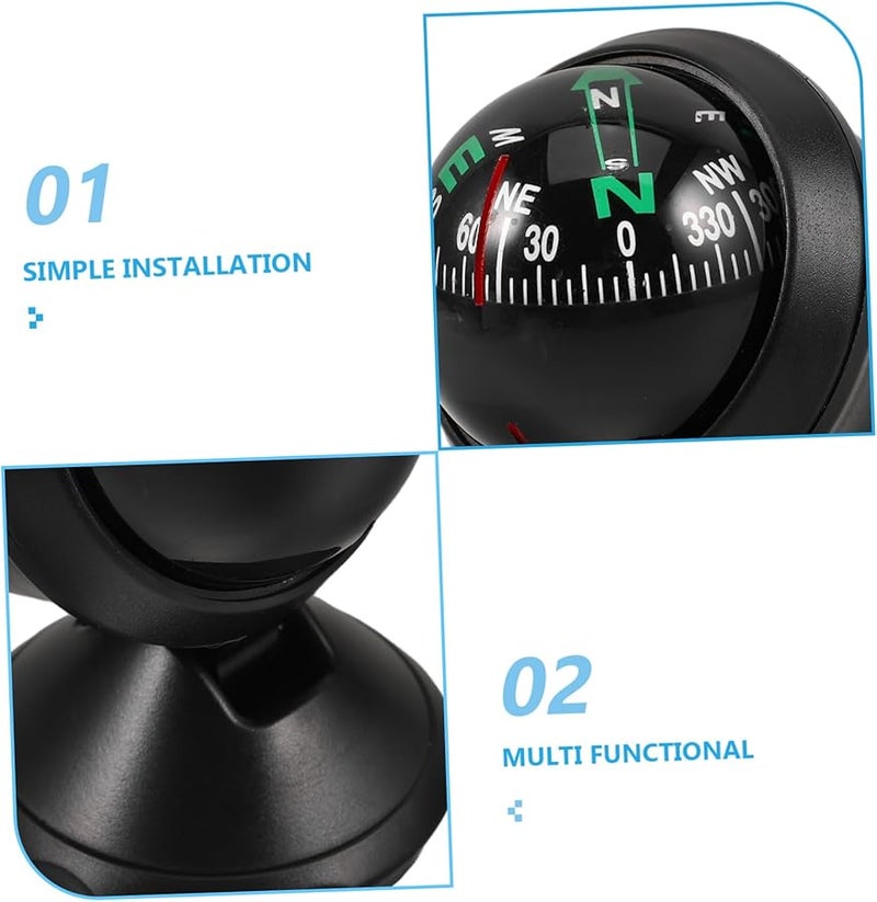 Cabilock Stylish Car Dashboard Compass Ball For Vehicles Trucks SUVs Outdoor Travel Camping - Image 3